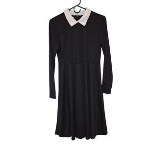 Wednesday Adams Dark Gothic Dress Small Peter Pan Collar Dark Academia Cosplay